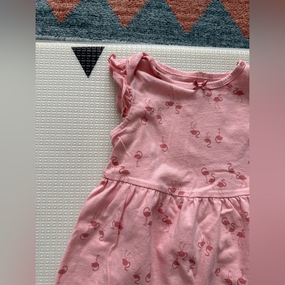Carter’s|Baby girl Pink Flamingo play Dress,18 months•••cotton sleeveless - Picture 2 of 4